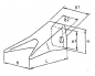 Preview: Doppelspitze Zahnspitze System Caterpillar J350 248x137x107 EF 135-9357